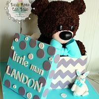 Teddy Bear in a box cake