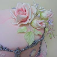 Diamond wedding anniversary cake