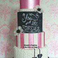 Wedding cake chalkboard