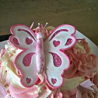 Butterfly themed giant cupcake 