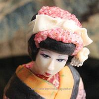 Geisha doll cake