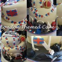 London themed Wonky Cake 
