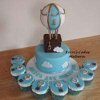 Hot Air Balloon 1st Birthday - Cake By Kerri's Cakes - Cakesdecor