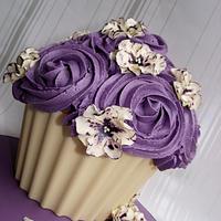 purple giant cupcake