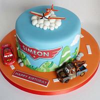 Planes and Cars cake