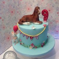 Birthdaycake with horse ....