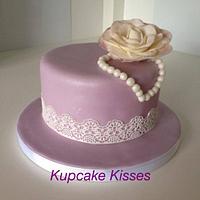 Rose Engagement Cake xoxo