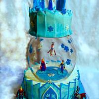 Frozen cake with glass Frozen cake with glass