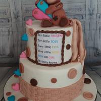 "Fondant Cake Toppers Gender Reveal Collaboration"