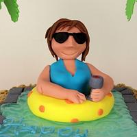 Arizona/Palm Trees Birthday Cake