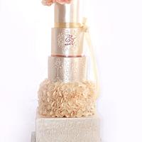 Just Peachy! - 5 tiers of wedded bliss.