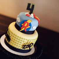 Vintage Super Hero Cake