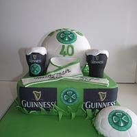 soccer and guinness cake