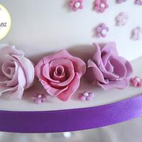 Shades of Purple flower cake