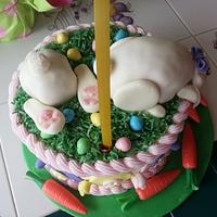 Easter Bunny Basket Cake