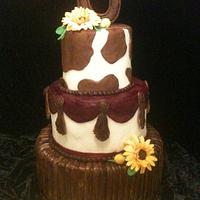 Cow wedding cake