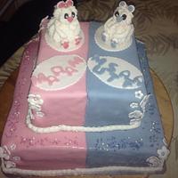 Boy & girl Birthday cake