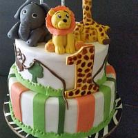 animal safari cake