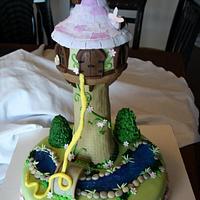 Tangled theme cake
