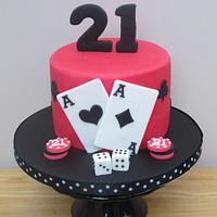 Casino themed 21st Cake