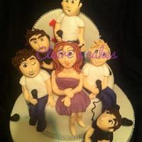 One direction cake with birthday girl ! 