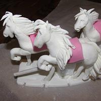Pastillage Horse and Carriage