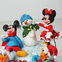 Mickey and his friends in Christmas time