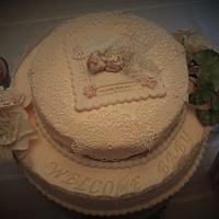 My First Baby Shower Cake and My First Sugar Lace