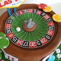 Las Vegas Roulette wheel cake
