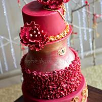 Love, Locks and Keys Wedding Cake