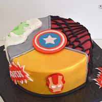 Marvel comic cake 