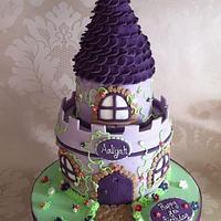 Girly Castle cake with a Tangled feel!