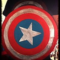 Wearable Captain America shield cake 