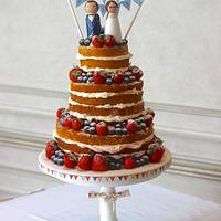 Peg dolly wedding cake