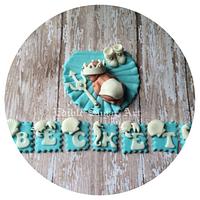 King of the sea baby shower cake