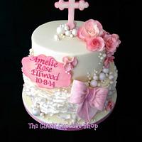 Pink and Ivory Christening