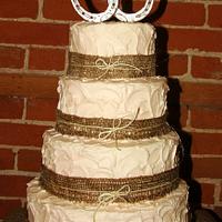 Rustic Equestrian Wedding Cake