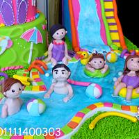 Pool party cake 