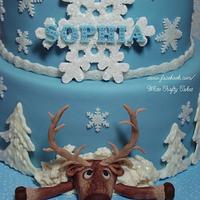 "Frozen" themed cake