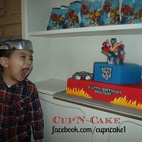 Transformers cake for my son
