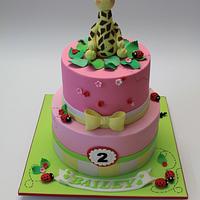 Happy Giraffe Birthday Cake
