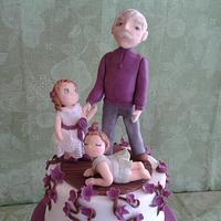 Download Grandfather And His Little Granddaughters Cake By Cakesdecor