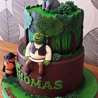 2 Tier Shrek Cake