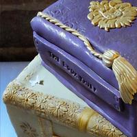 Vintage Books Wedding Cake 