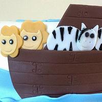 Noah's Ark Baby Shower Cake