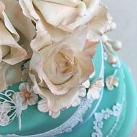 Tiffany rose cake 