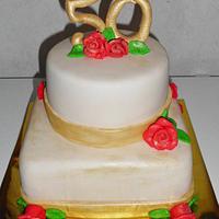 My First 50th Wedding Anniversary Cake