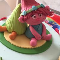 Poppy Troll and friends cake