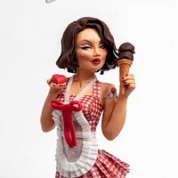 Hot Ice Cream Girl (Pin Up Cake Collaboration)