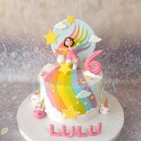 Rainbow unicorn cake 